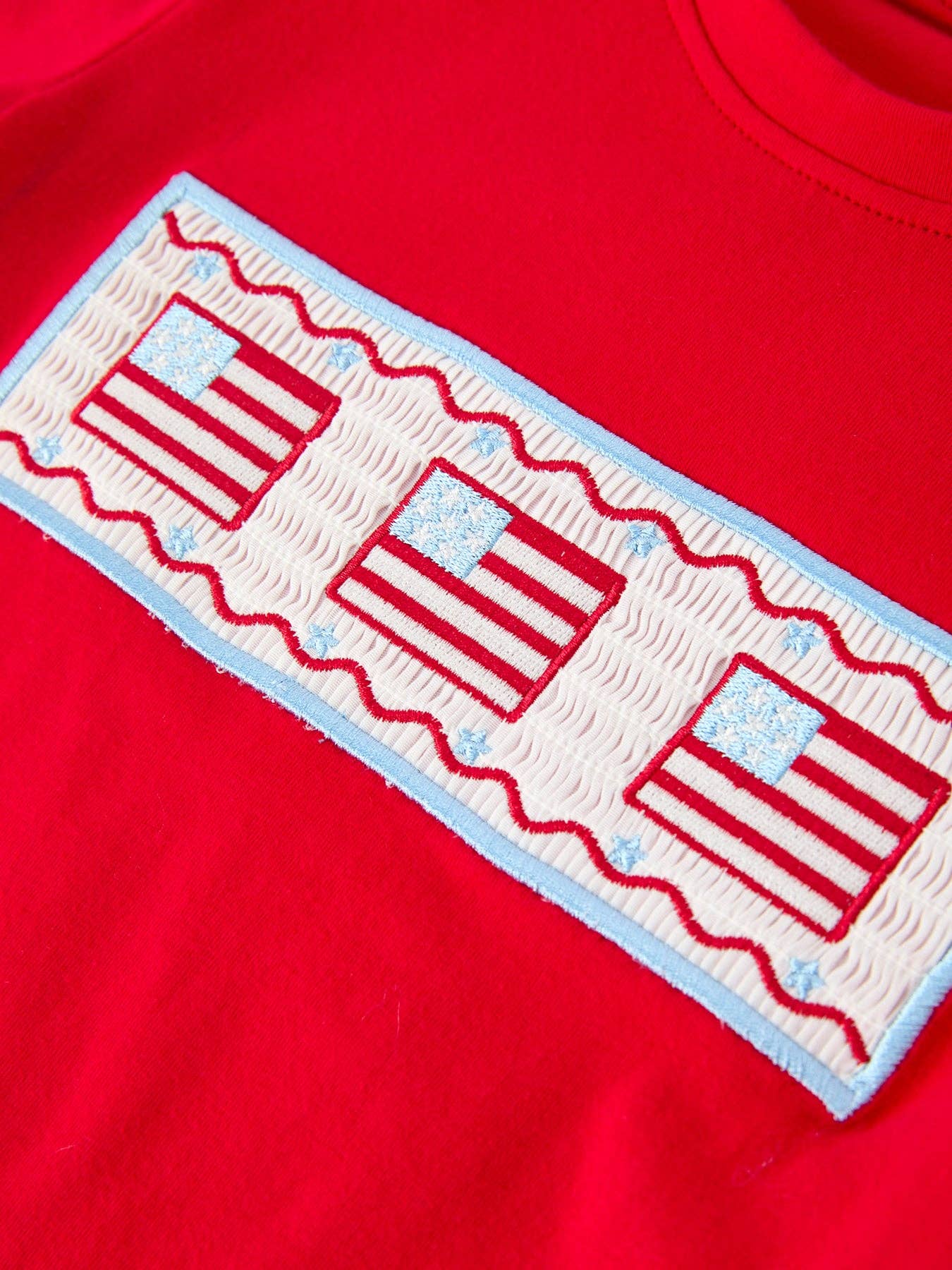 4th of July Flag Boys Set Short Sleeve Top Plaid Shorts Rylee Faith Designs