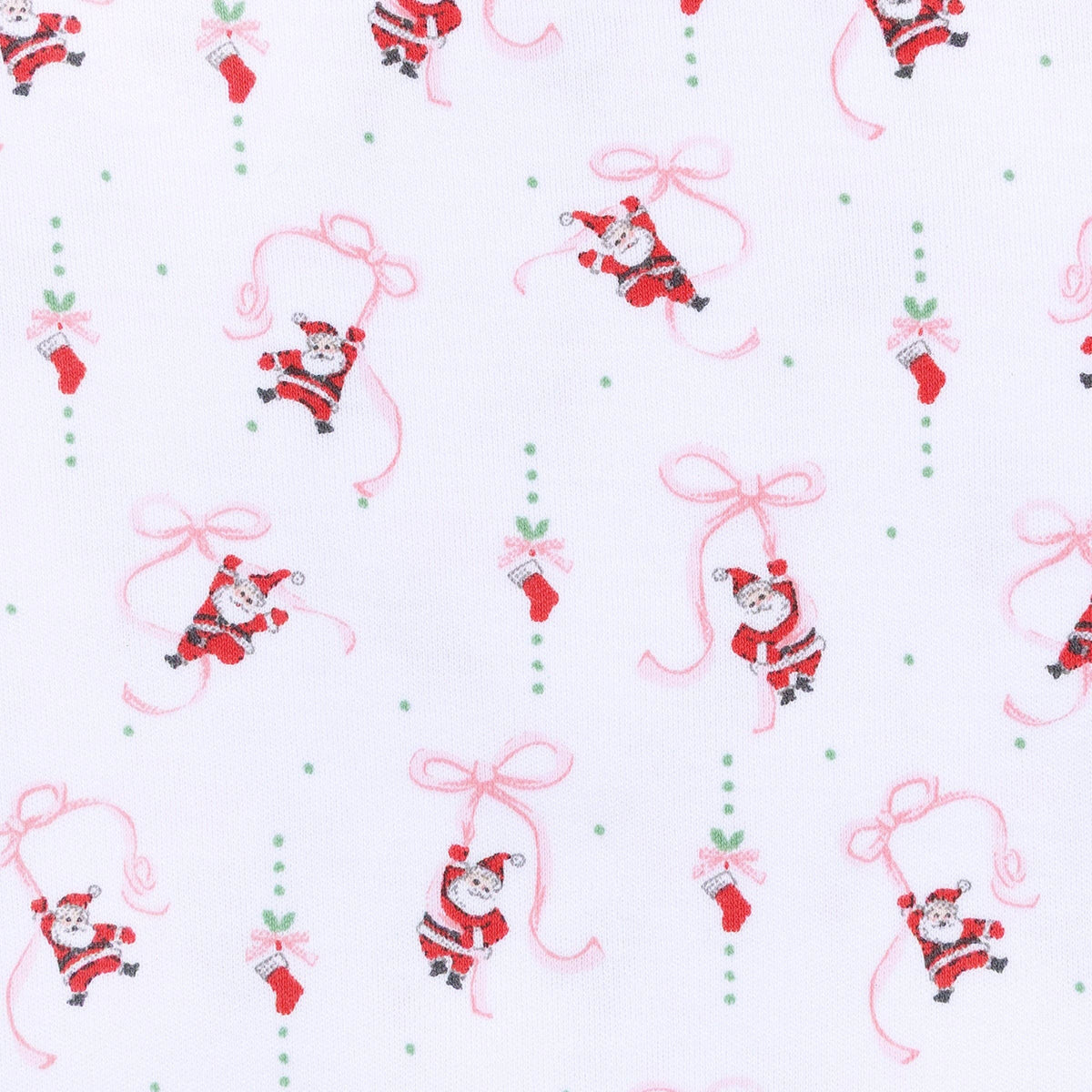 Jolly Ribbons Print Ruffle Zip Footie Magnolia Baby