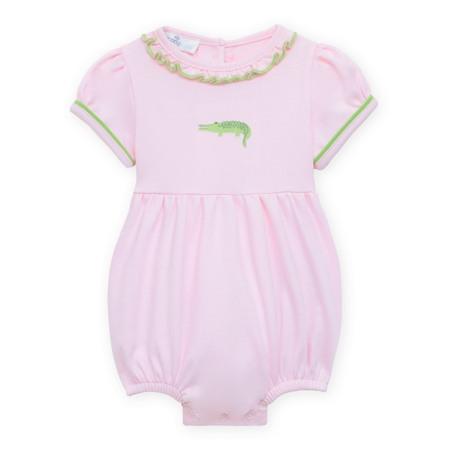 Bayou Baby Ruffle Bubble - Pink Magnolia Baby