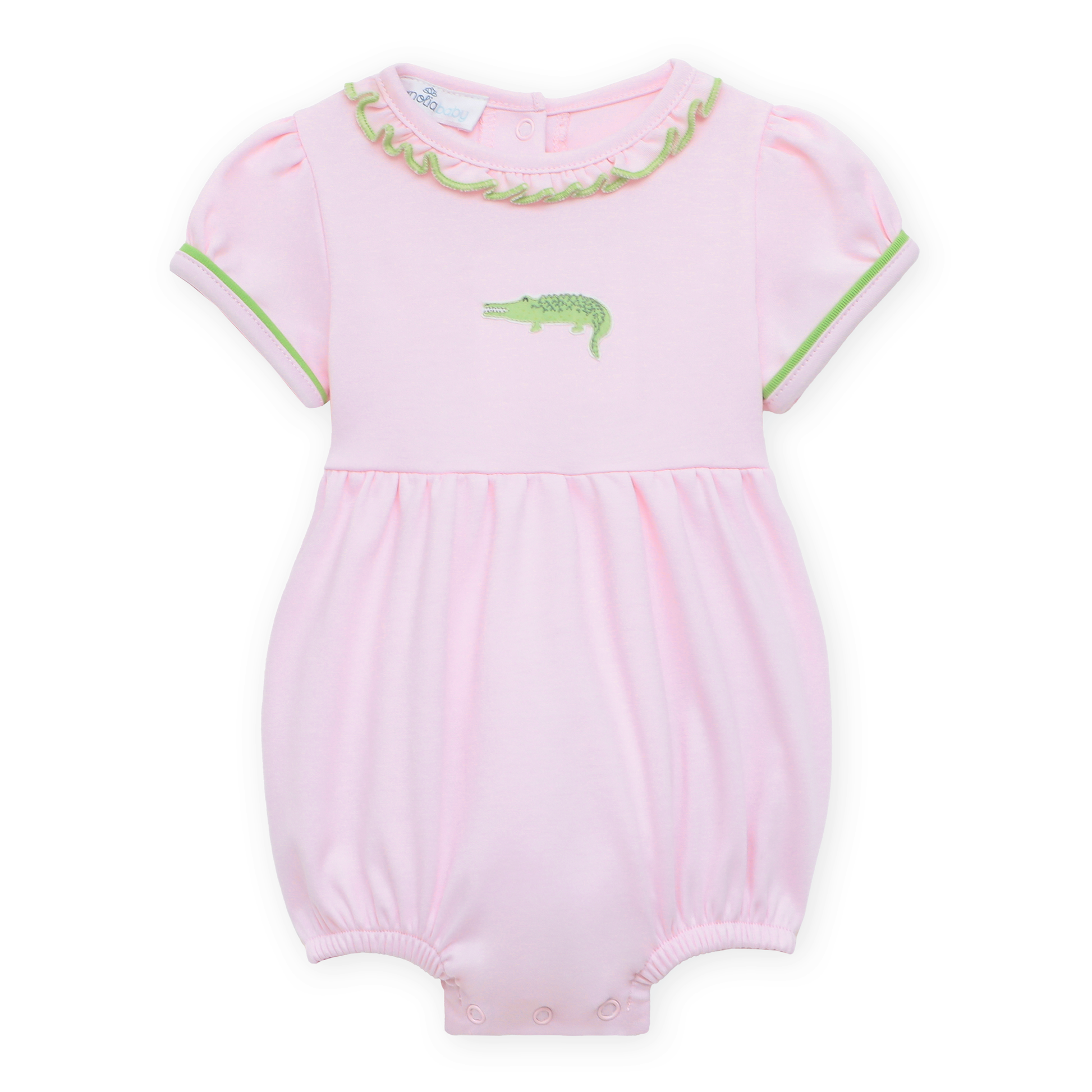 Bayou Baby Ruffle Bubble - Pink Magnolia Baby