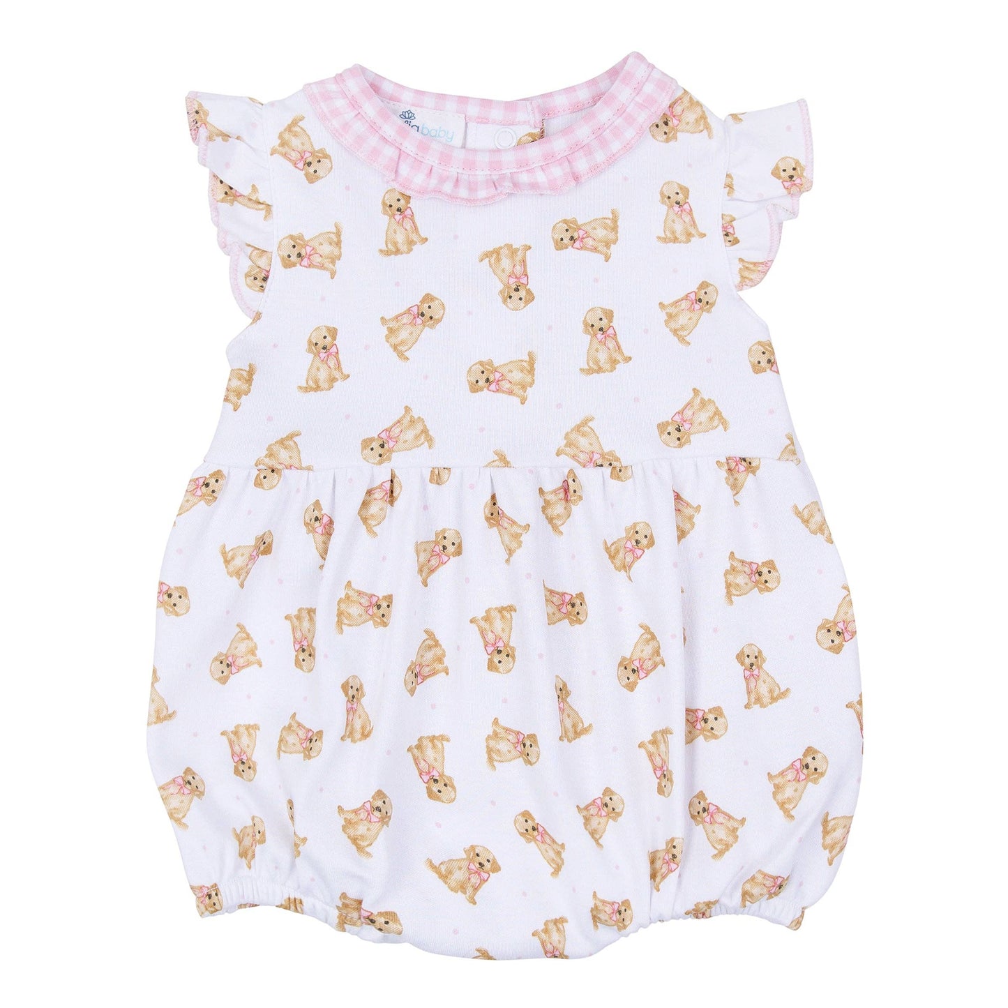 Sweet Golden Print Bubble - Pink Magnolia Baby