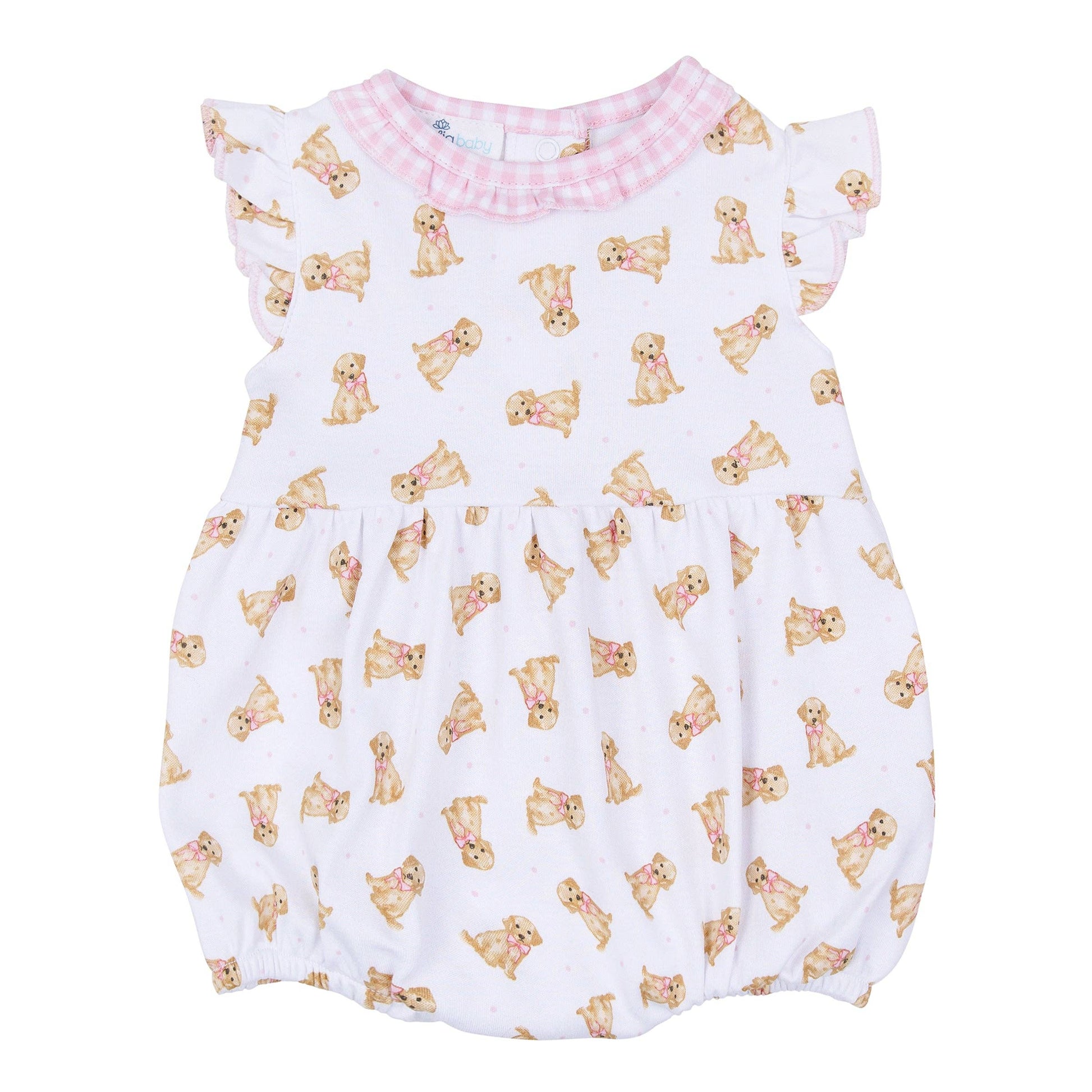 Sweet Golden Print Bubble - Pink Magnolia Baby