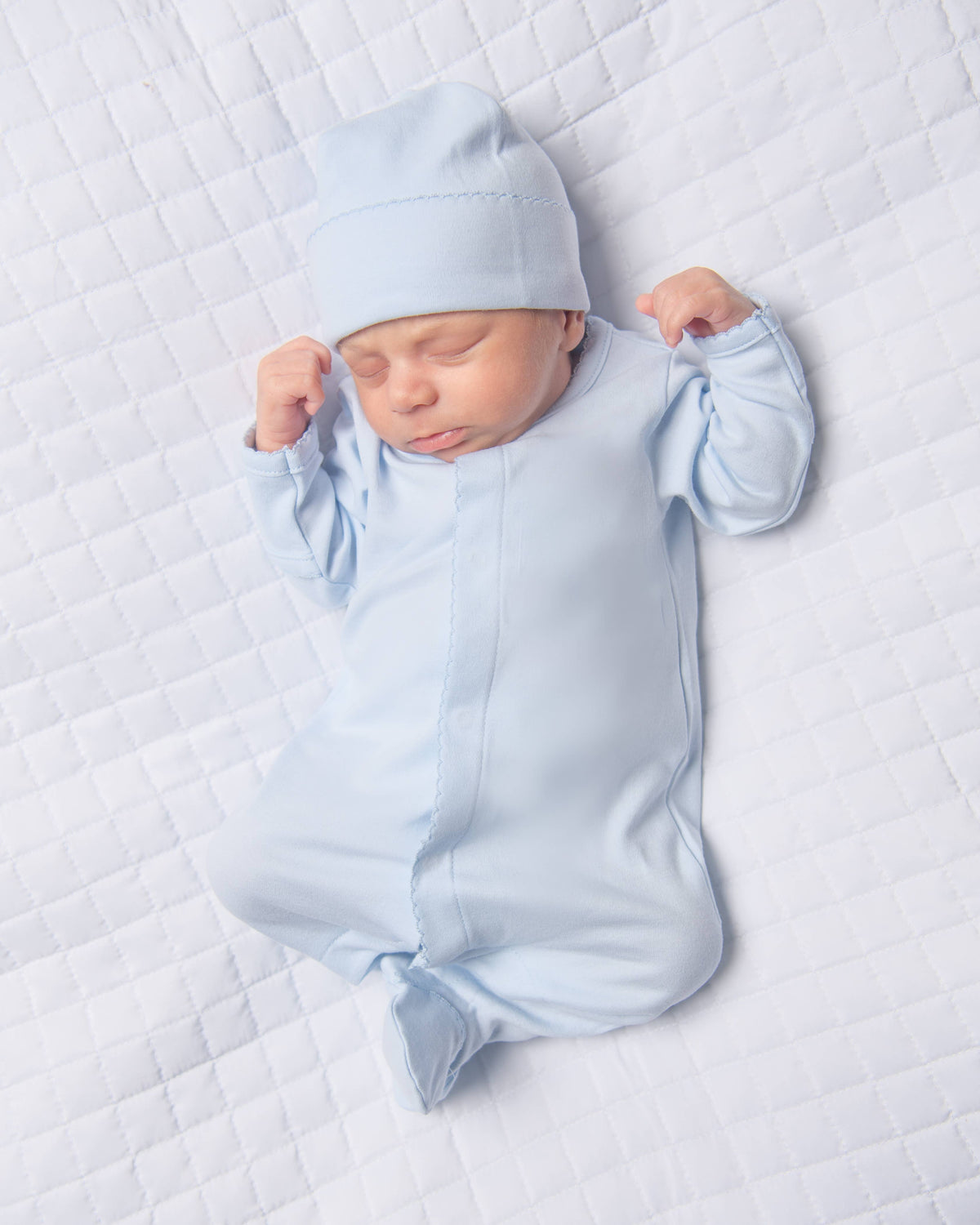 Essentials Solid Blue Footie Magnolia Baby