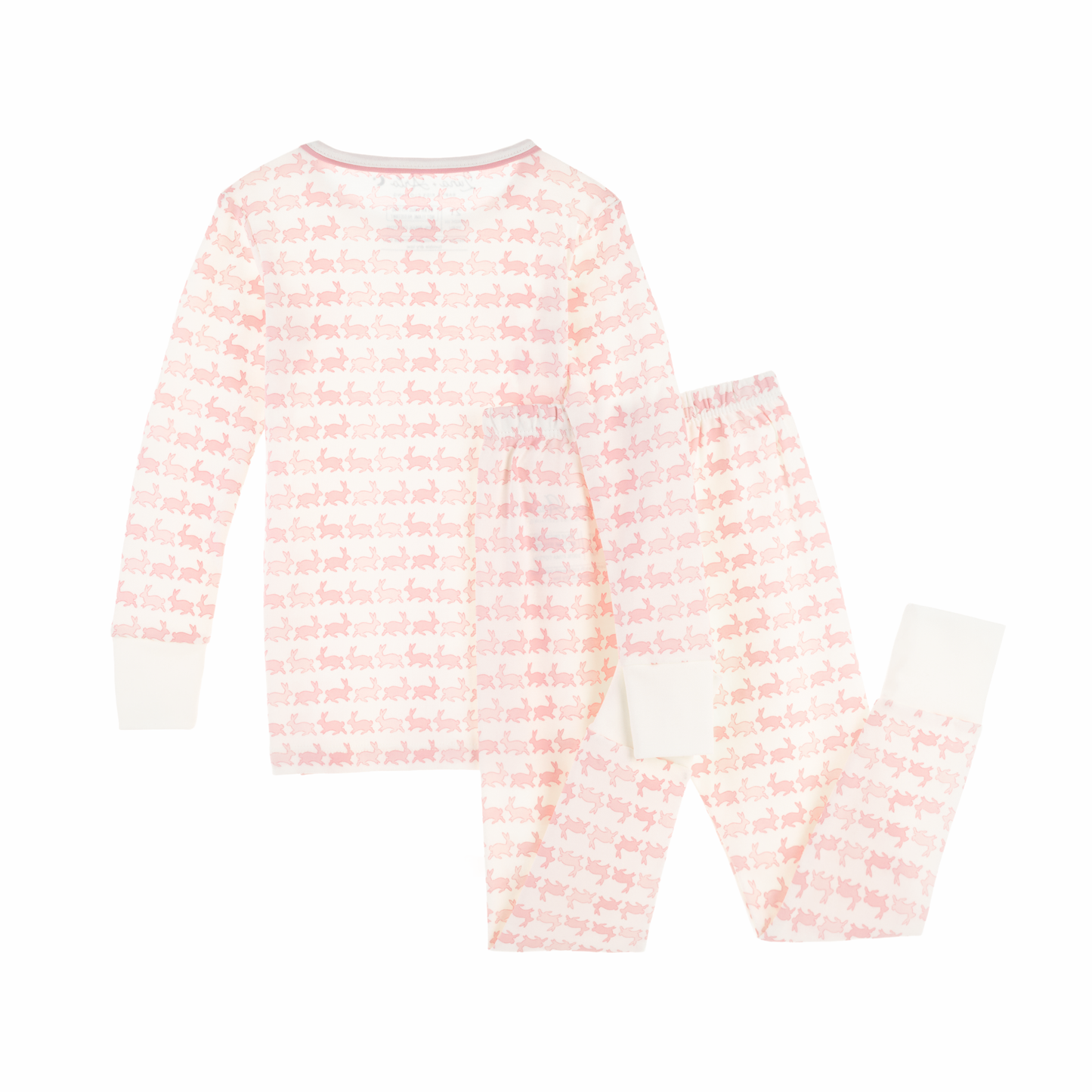 Bunny Hop Long Pajamas - Dusty Rose