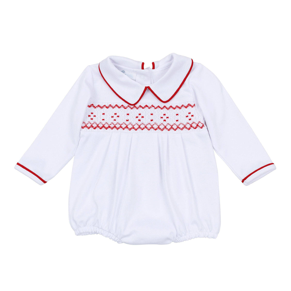 Henry Smocked Long Sleeve Boy Bubble Magnolia Baby