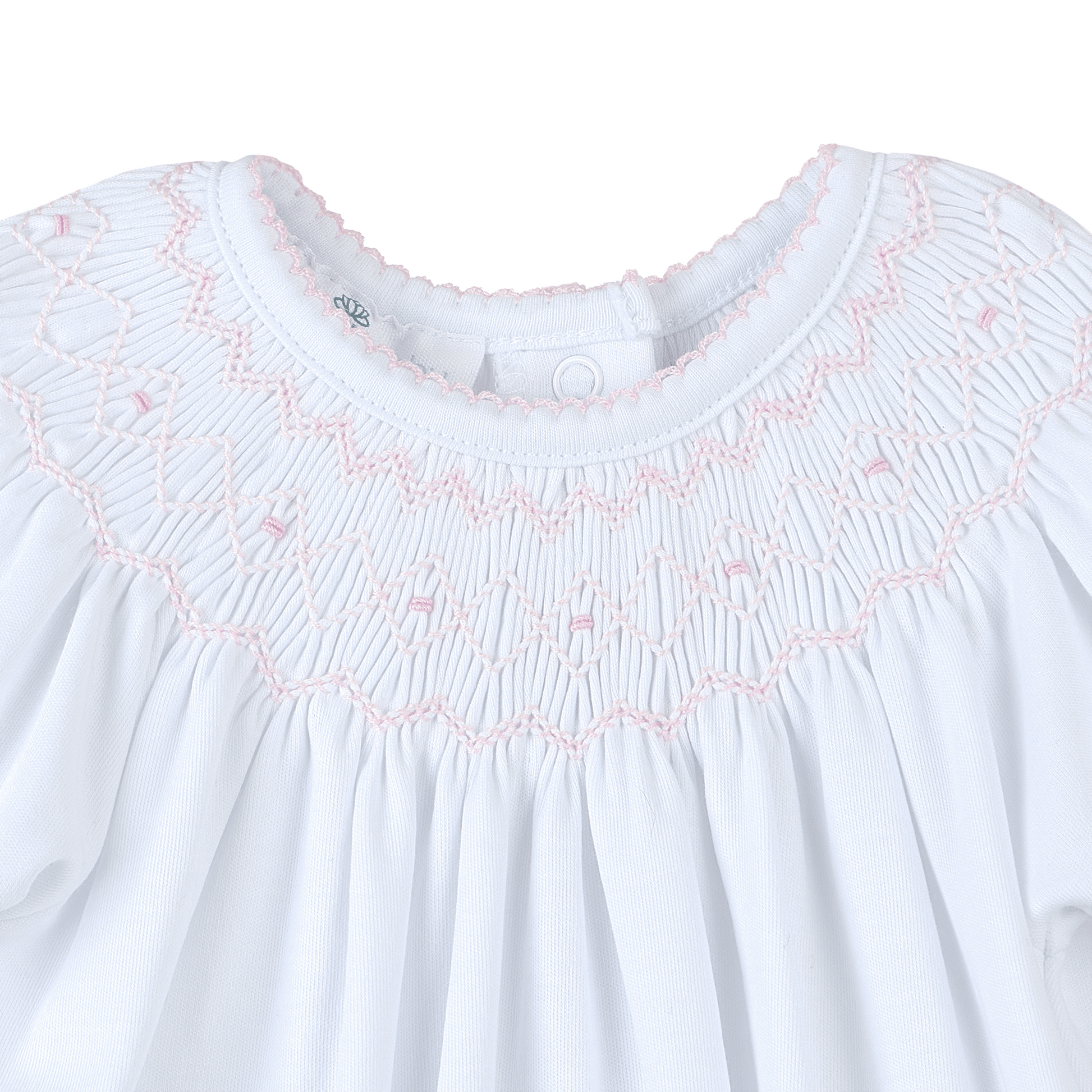 Lizzie's Classics Bishop Long Sleeve Bubble - Pink Magnolia Baby