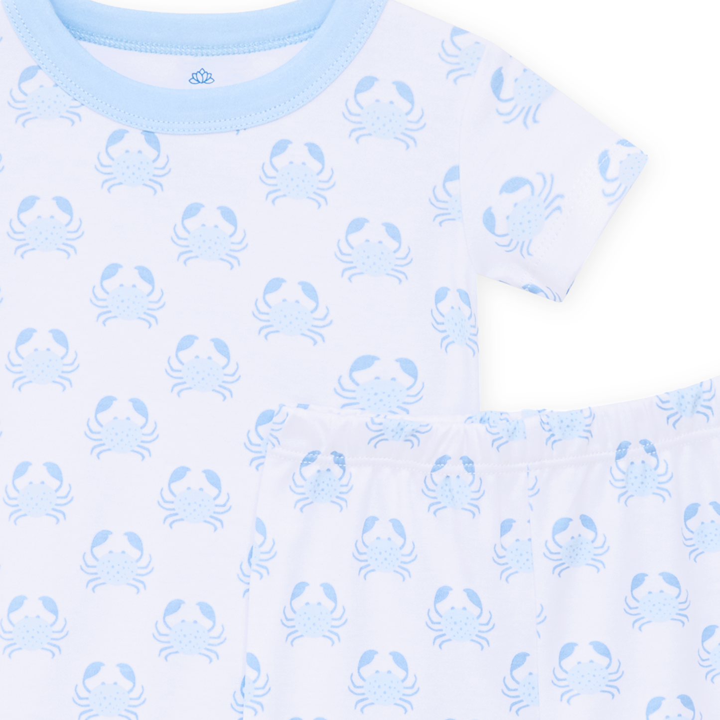 Little Crawlers Short Pajamas - Light Blue Magnolia Baby