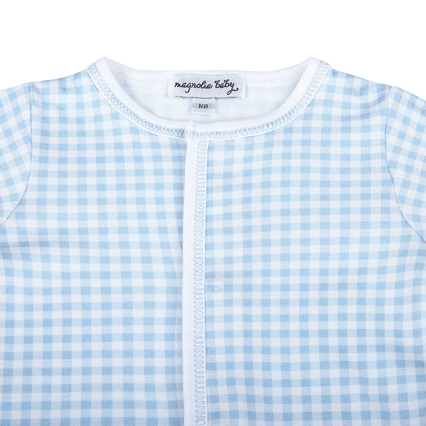 Blue Mini Checks Footie