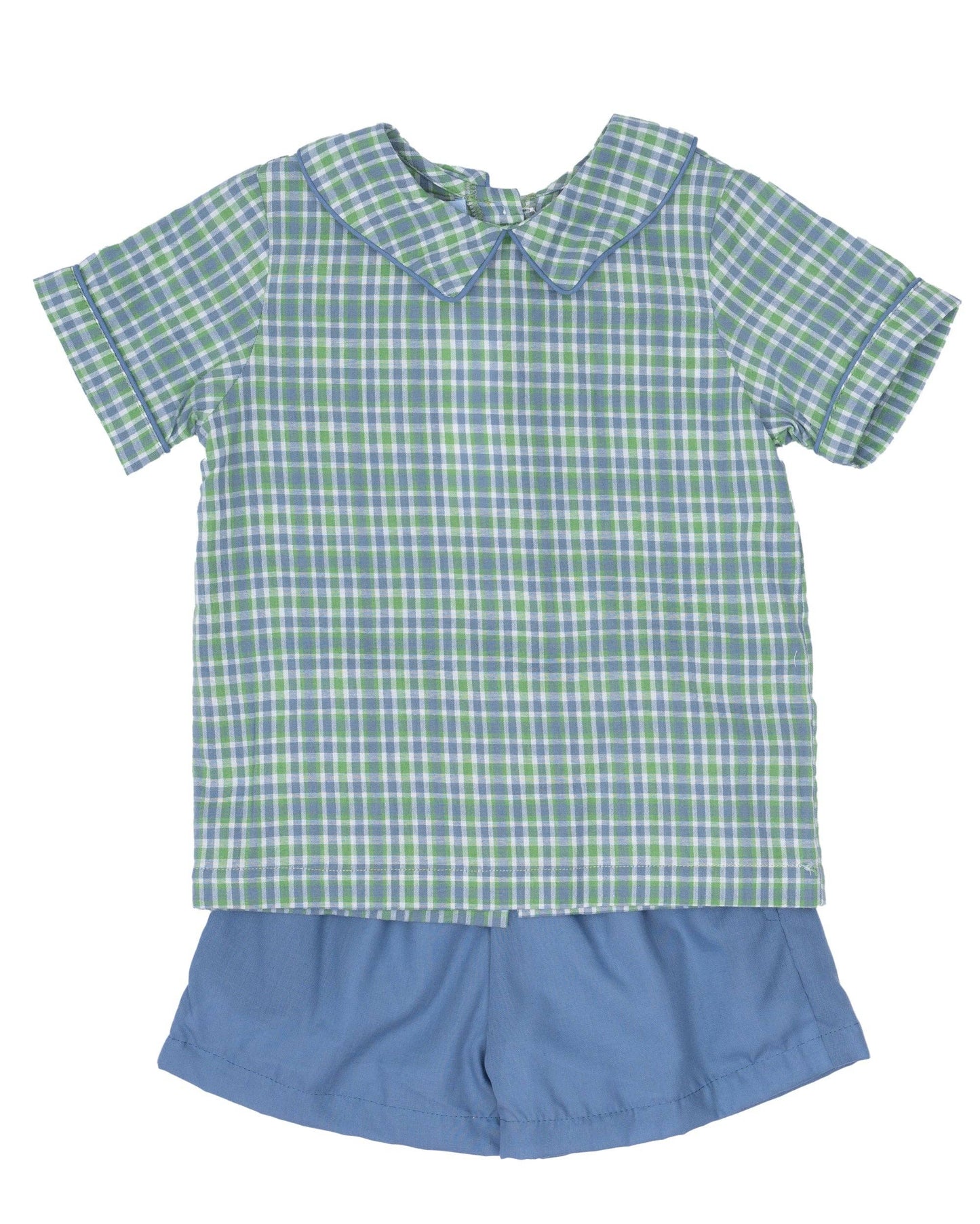John Bluegrass Plaid Short Set The Oaks Apparel Company