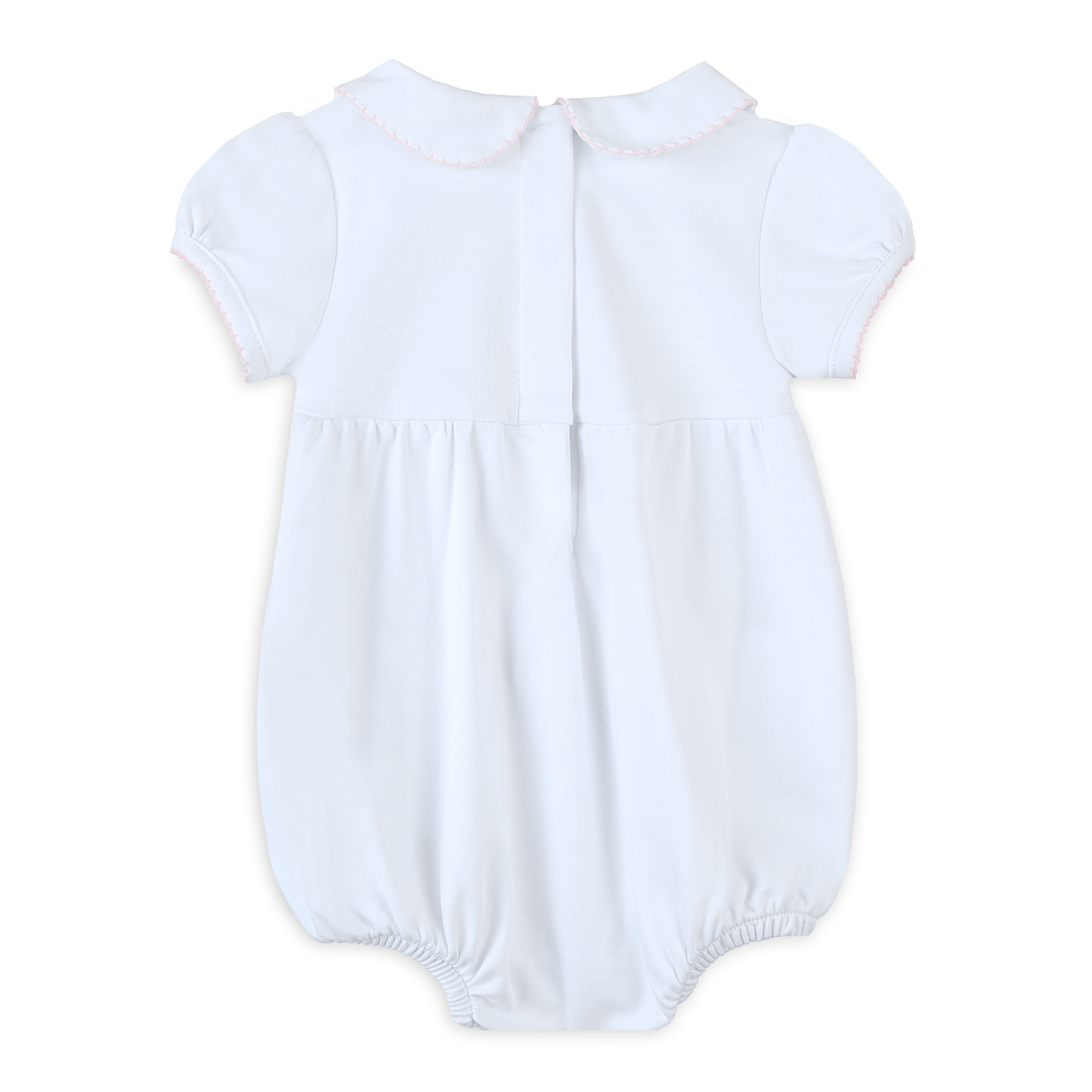 Lizzie's Classics Smocked Short Sleeve Bubble - Pink Magnolia Baby