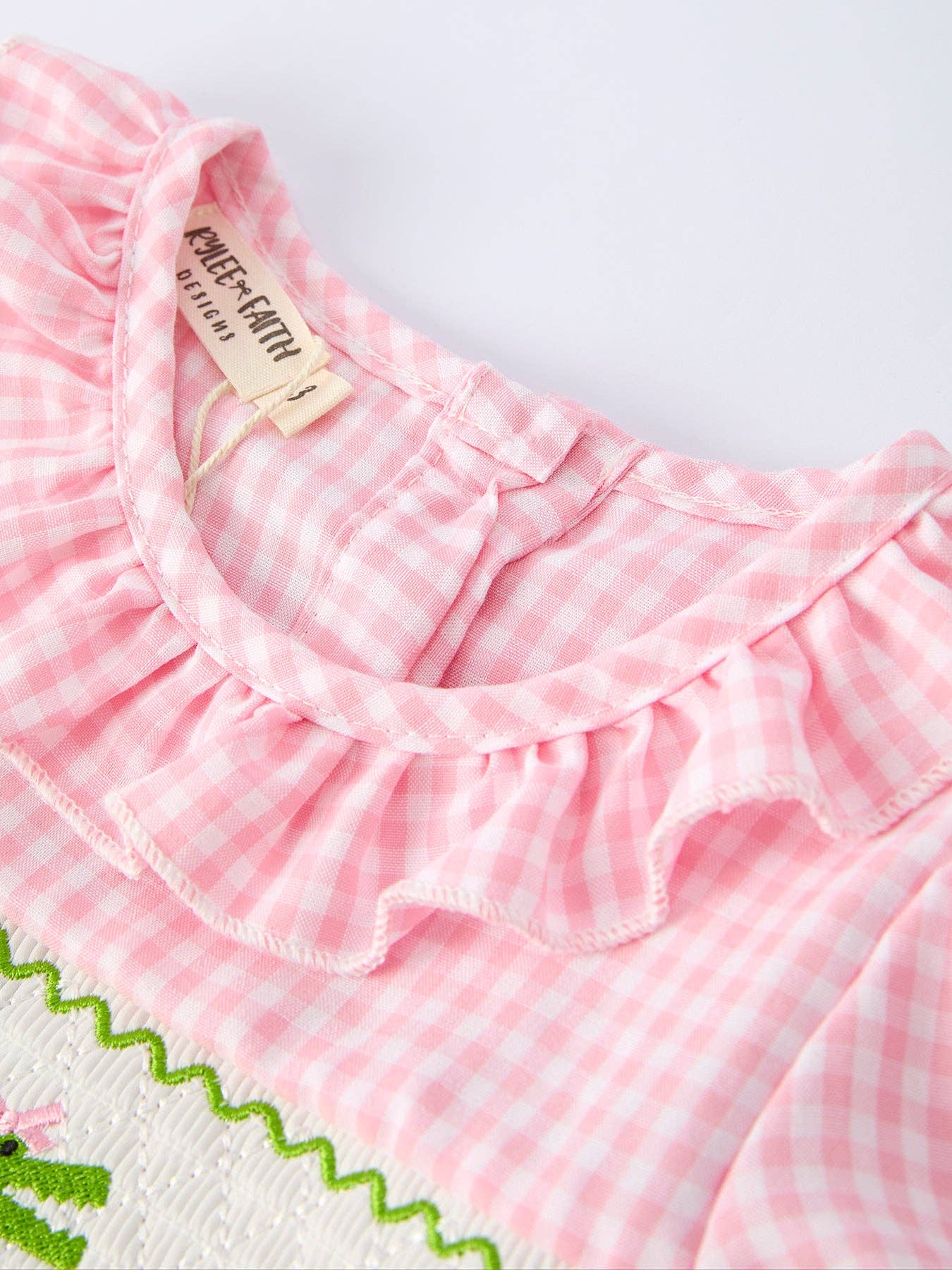 Girls Summer Crocodile Embroidered Smocked Dress Rylee Faith Designs