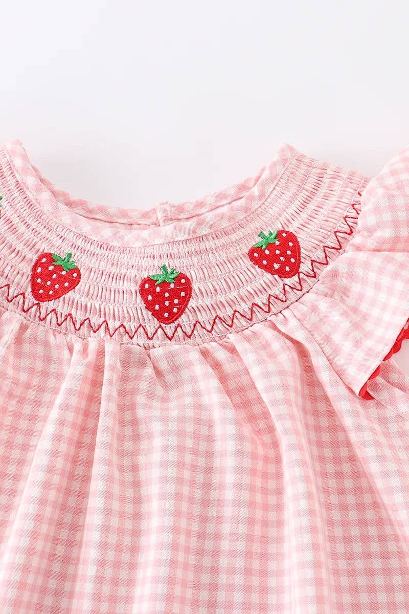 Strawberry Patch Smocked Dress