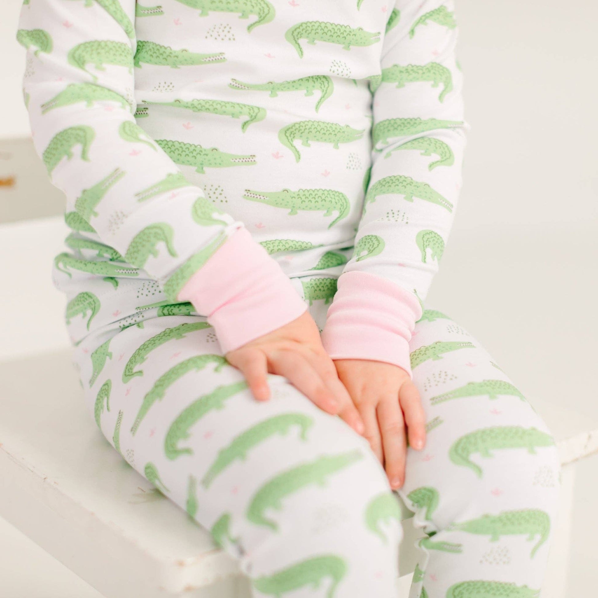 Bayou Baby Long Pajamas - Pink Magnolia Baby