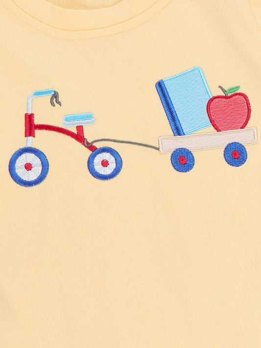 School Ride Embroidered Stripe Outfit Marie Nicole Clothing