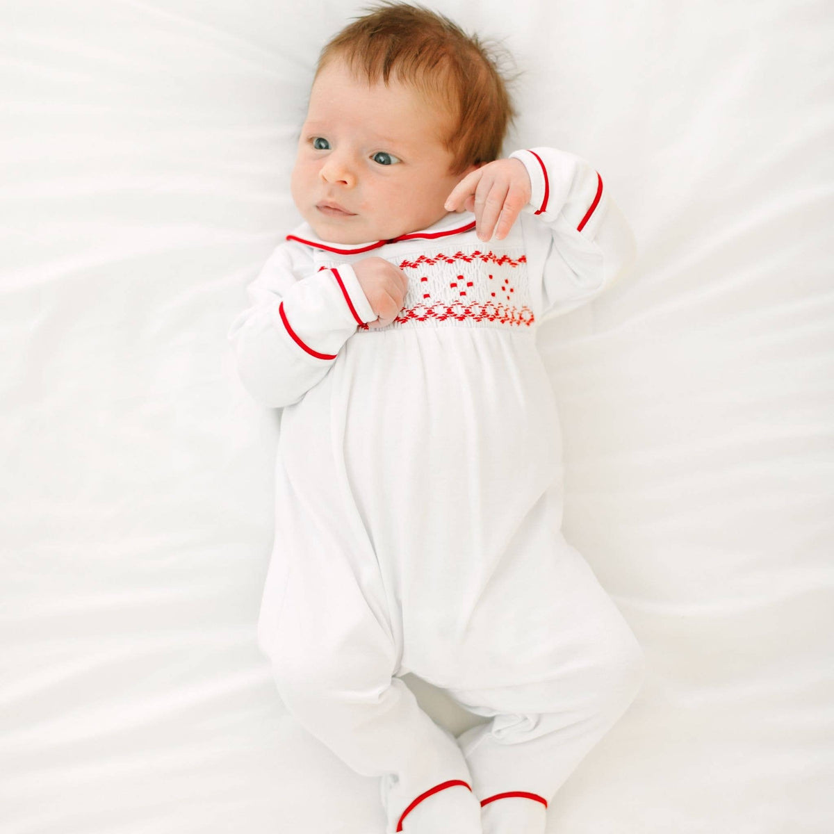 Henry Smocked Boy Footie Magnolia Baby
