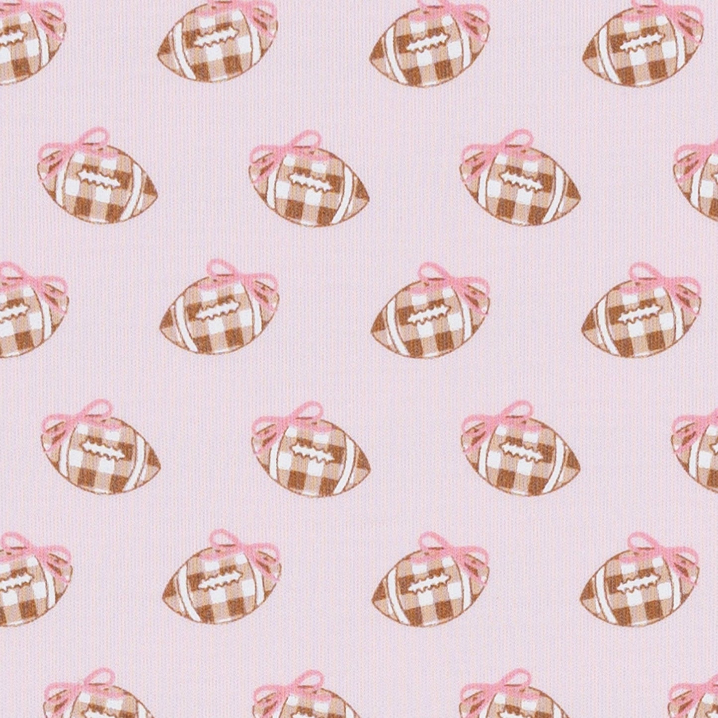 Tiny Tailgater Print Bubble - Pink Magnolia Baby