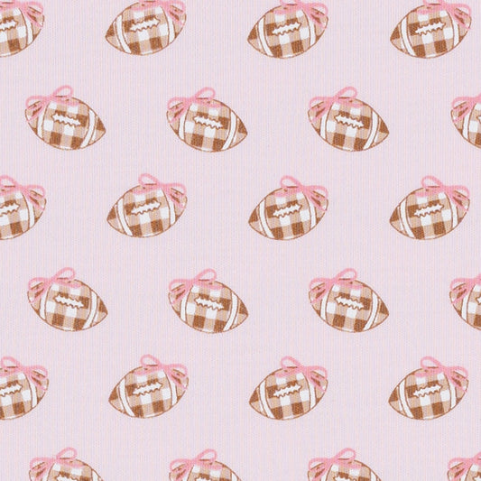 Tiny Tailgater Print Bubble - Pink Magnolia Baby
