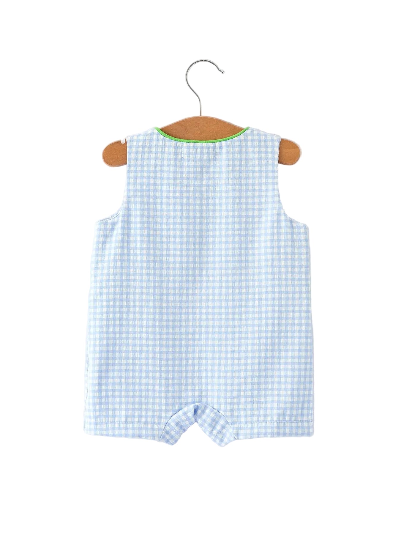 Baby Boys Summer Crocodile Embroidered Smocked Romper Rylee Faith Designs