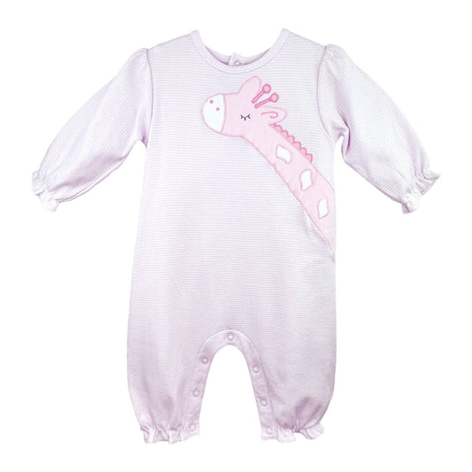 Giraffe Applique Knit Longall in Pink Petit Ami & Zubels