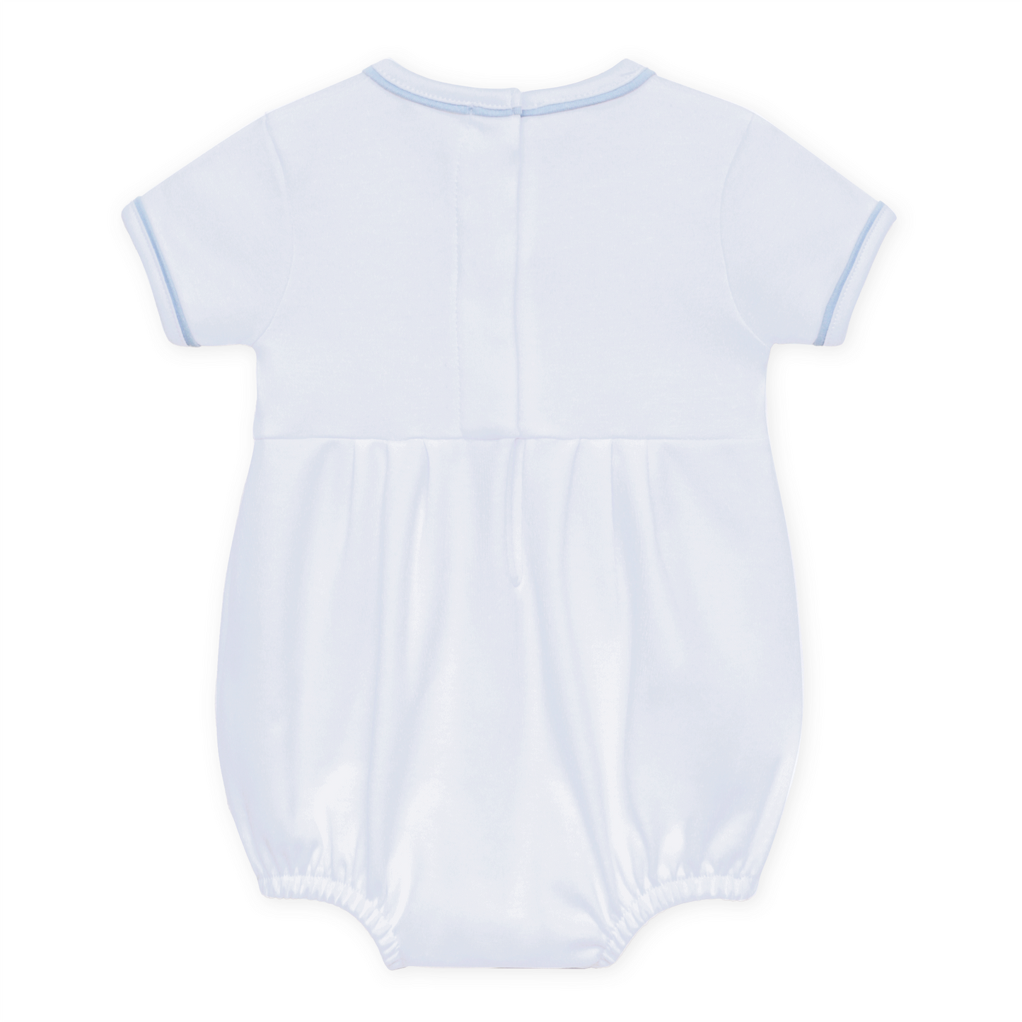 Little Crawlers Embroidered Bubble - Light Blue Magnolia Baby
