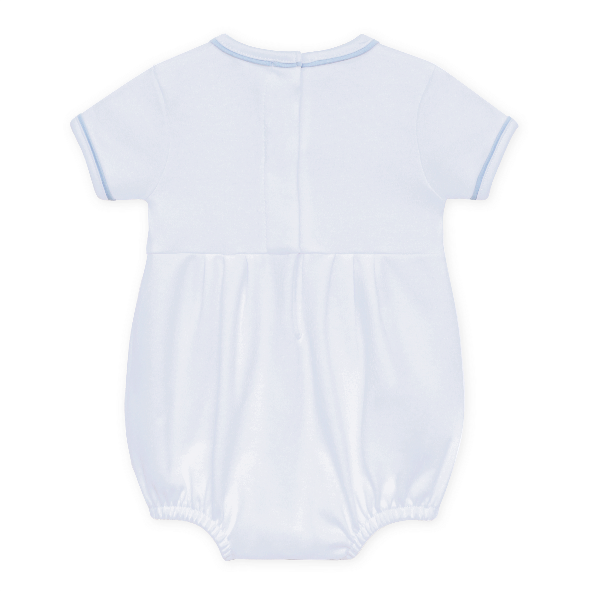 Little Crawlers Embroidered Bubble - Light Blue Magnolia Baby