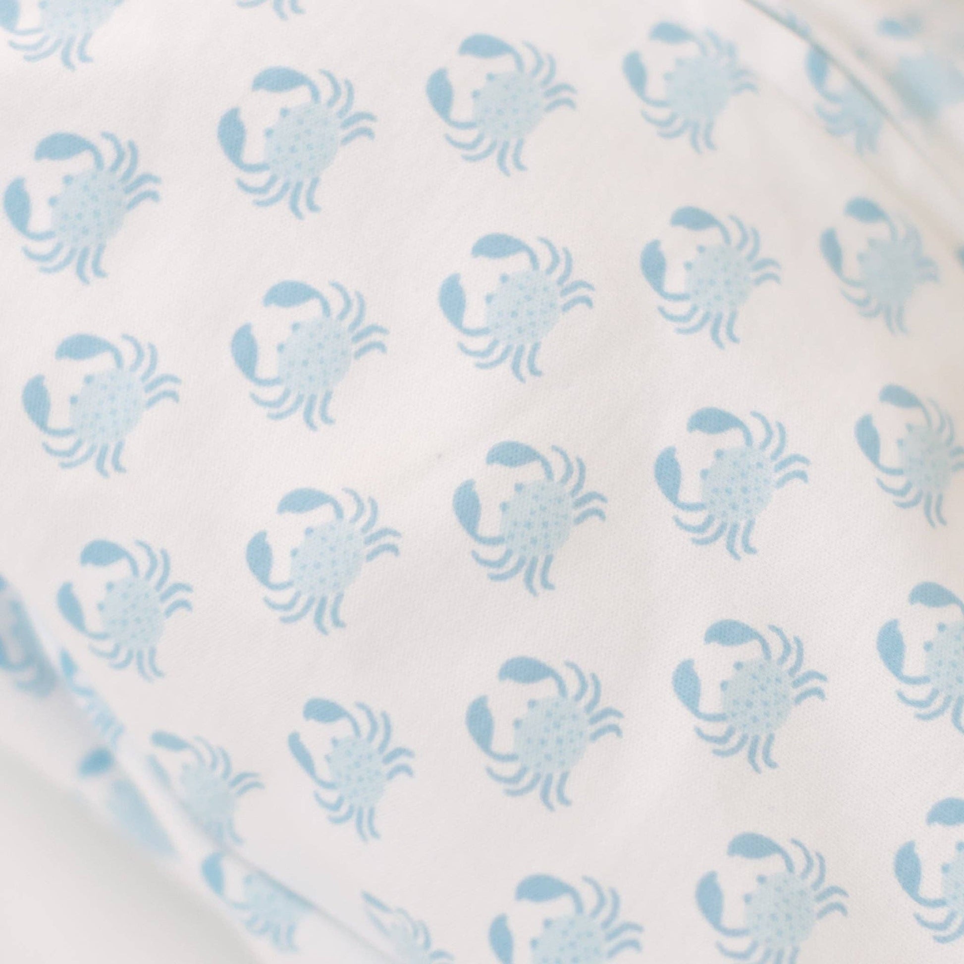 Little Crawlers Print Zip Footie - Light Blue Magnolia Baby
