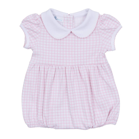 Peek-A-Boo Wishes Collared Bubble - Pink Magnolia Baby