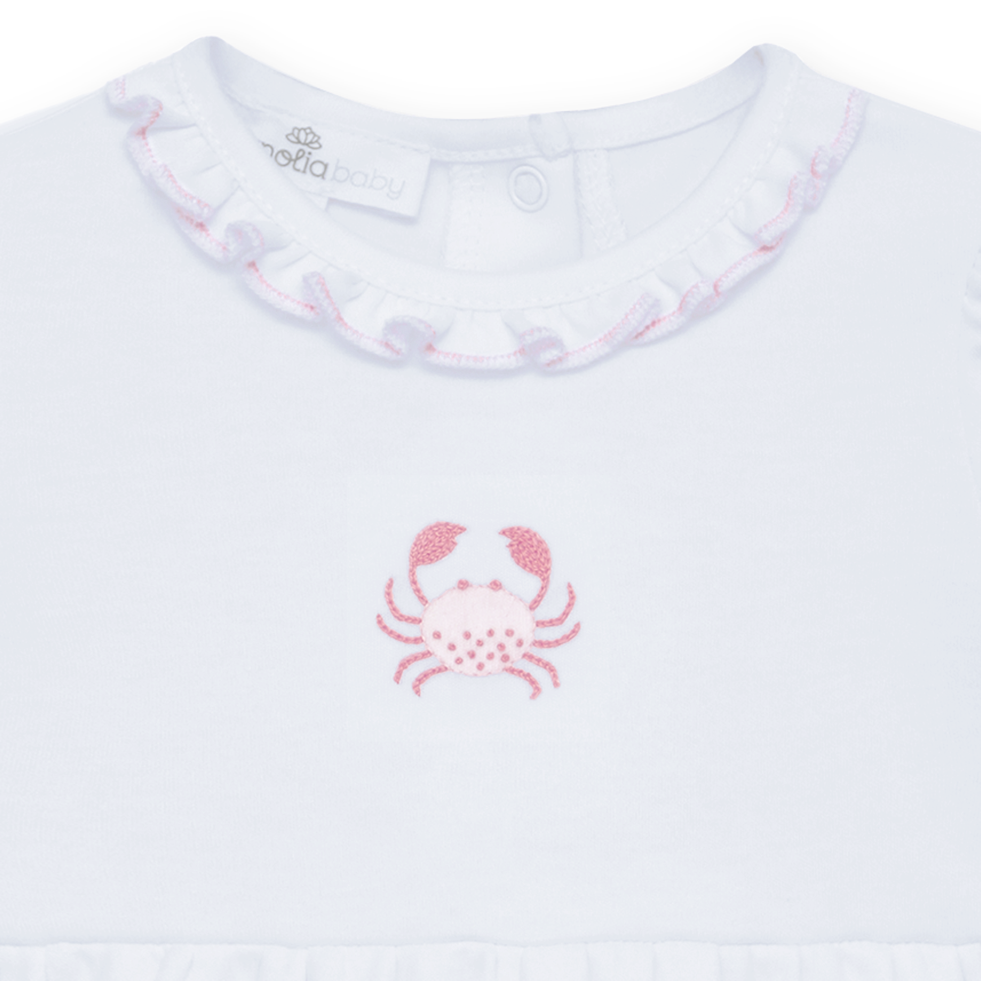 Little Crawlers Embroidered Ruffle Bubble Magnolia Baby