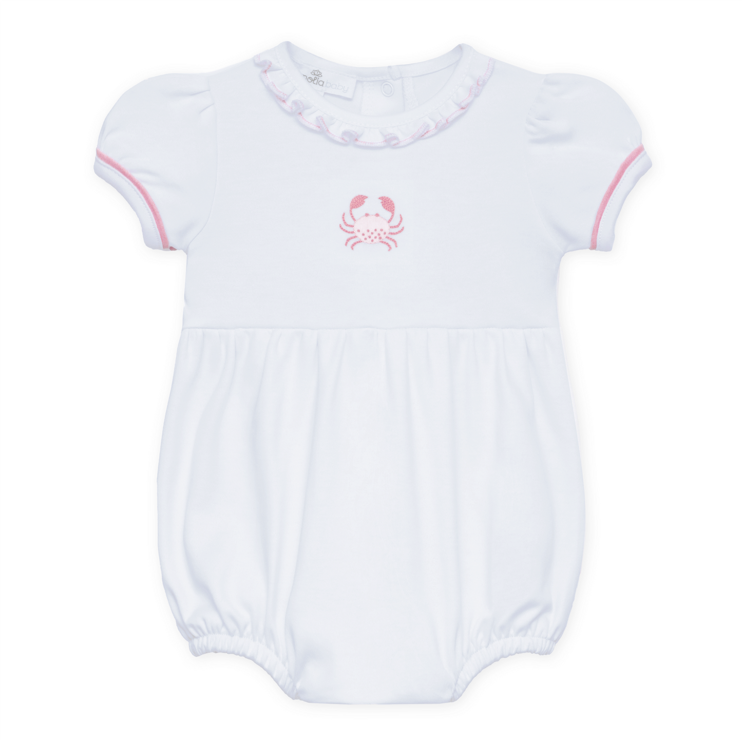 Little Crawlers Embroidered Ruffle Bubble Magnolia Baby