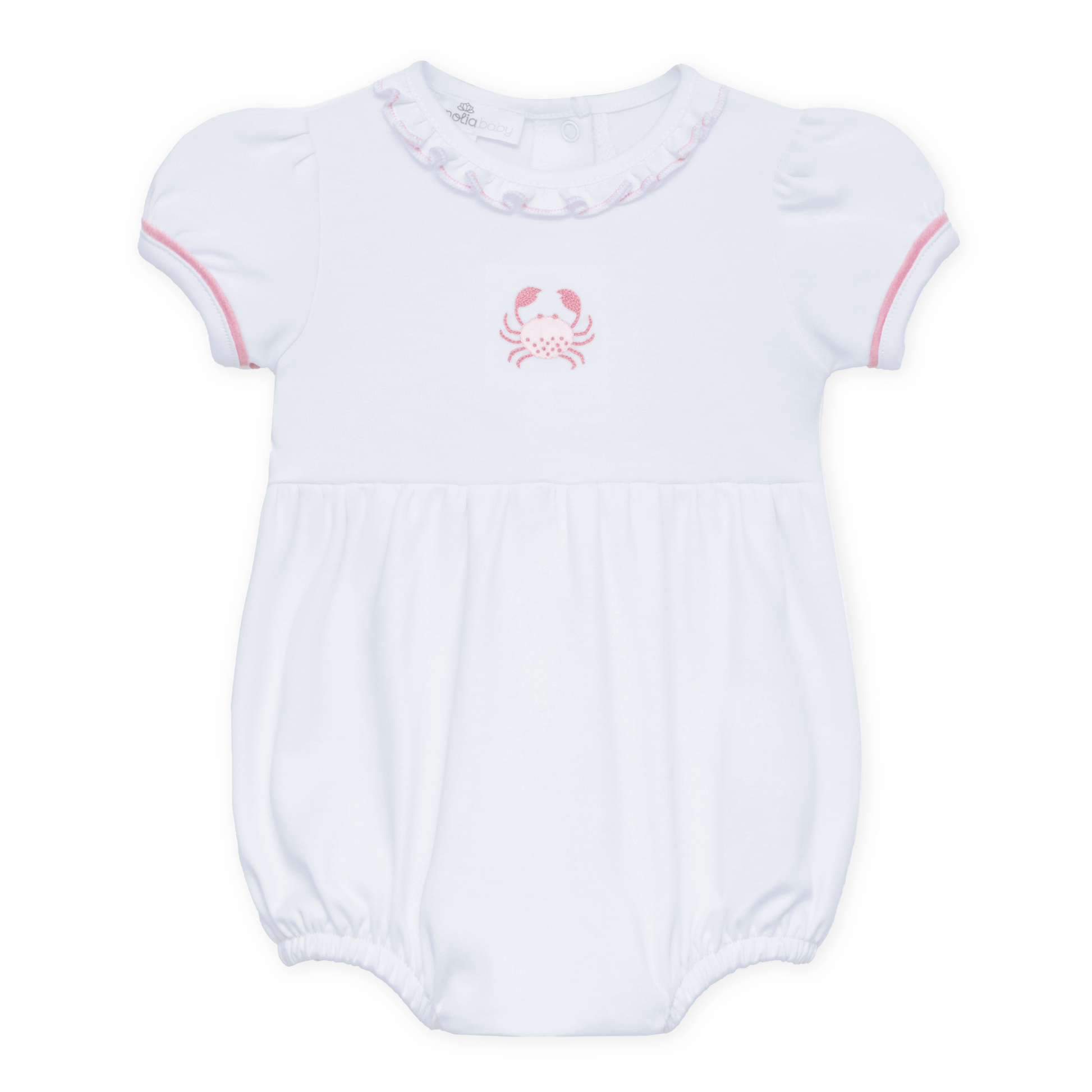 Little Crawlers Embroidered Ruffle Bubble Magnolia Baby