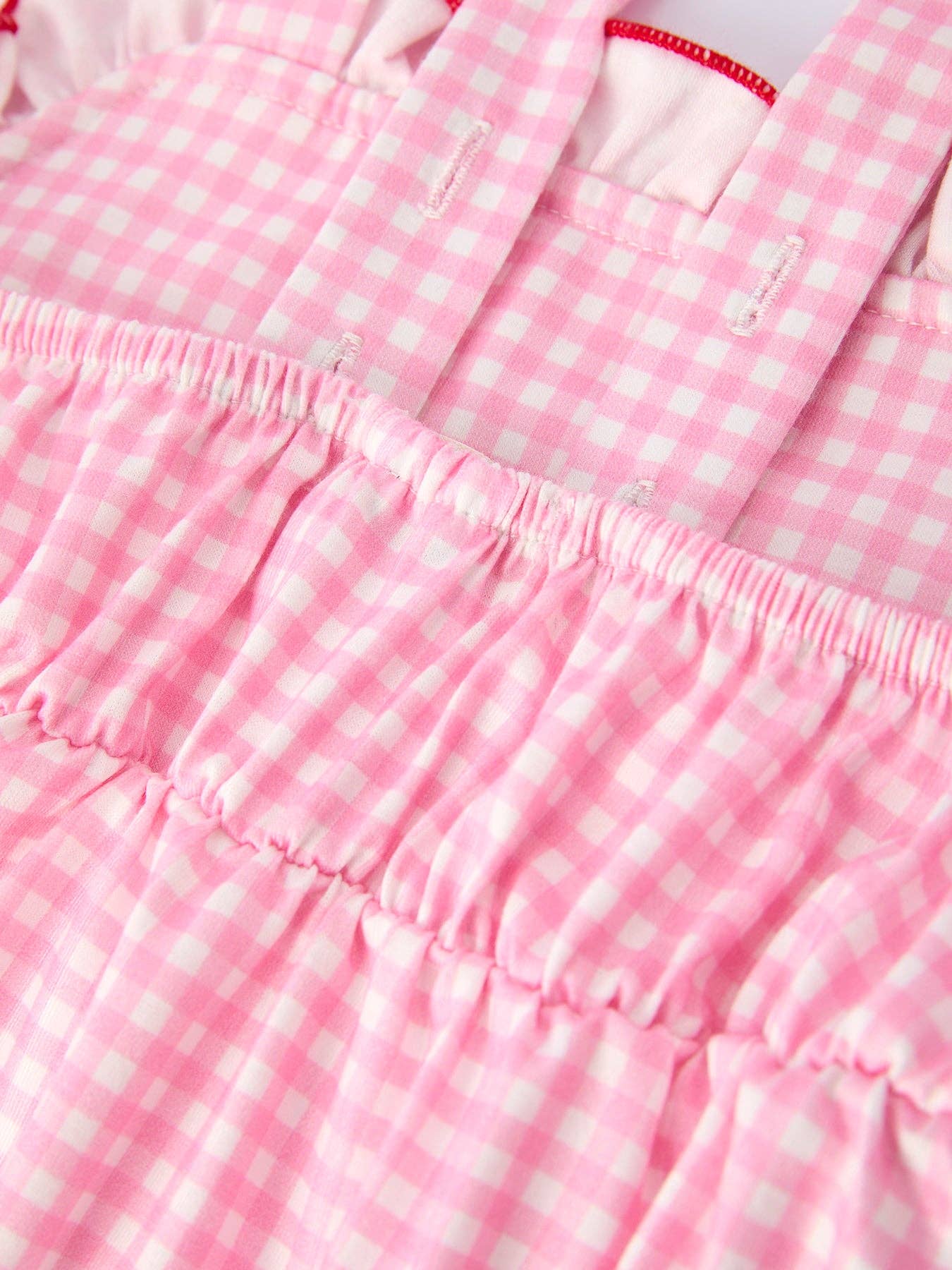 4th of July Plaid Girls Dress Bow Ruffle Rylee Faith Designs