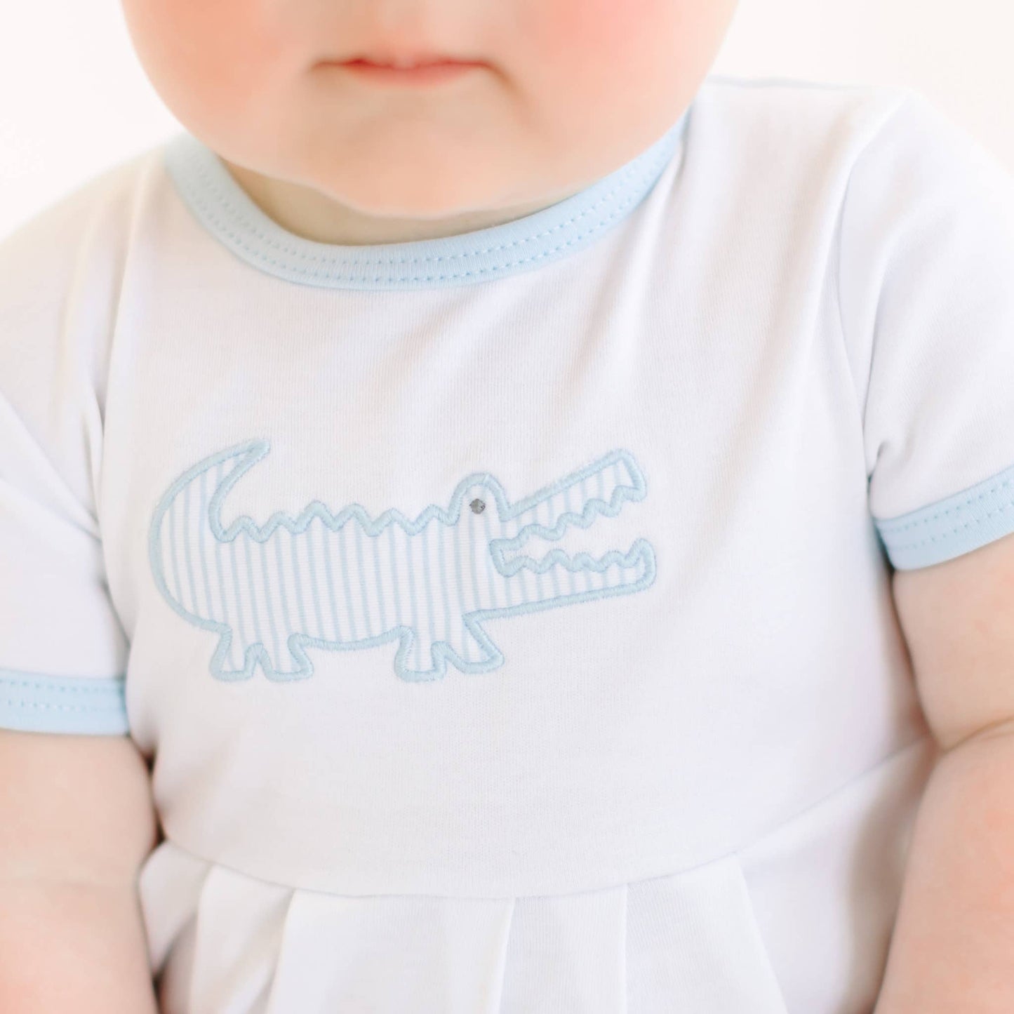 Gator Applique Bubble - Light Blue Magnolia Baby