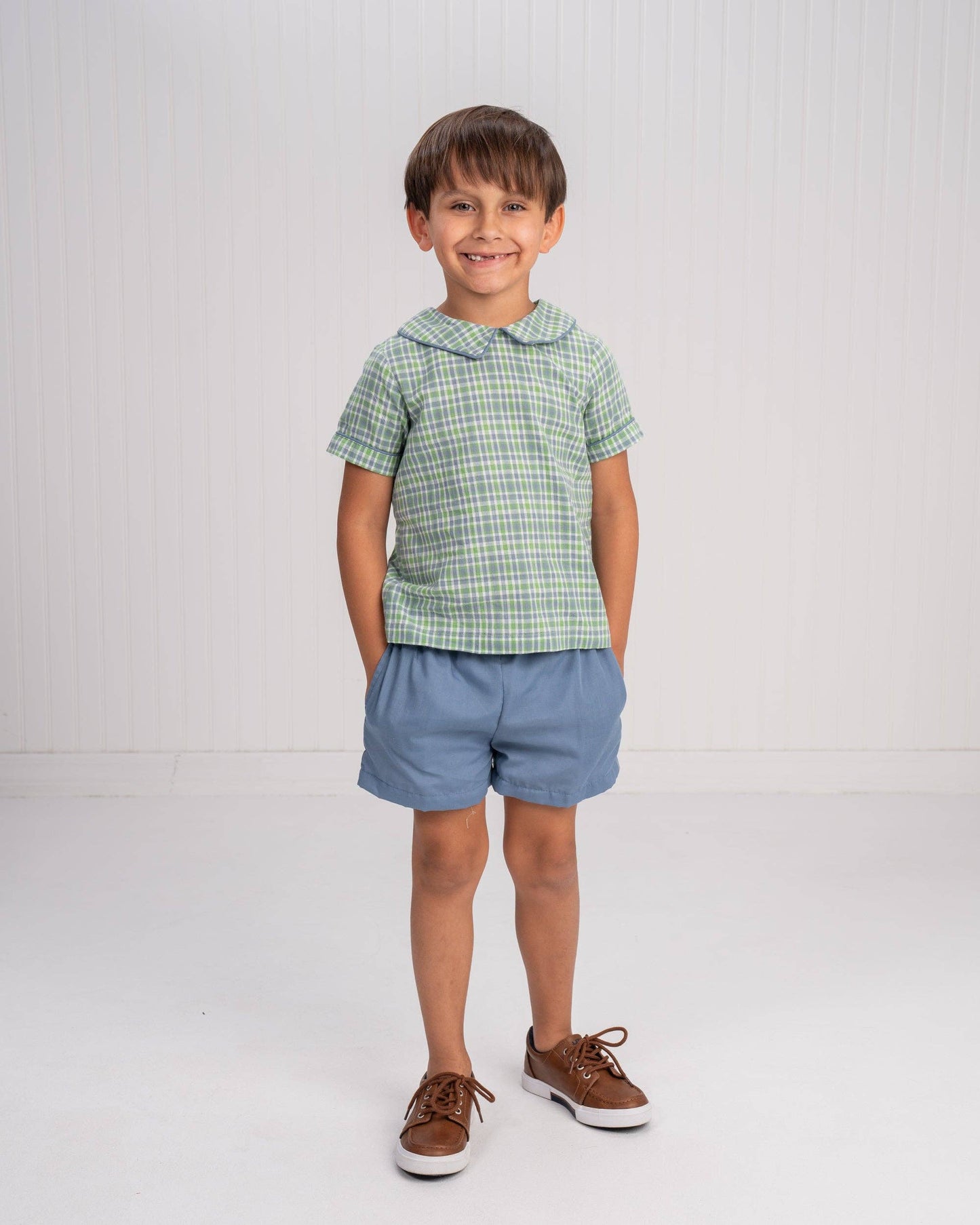 John Bluegrass Plaid Short Set The Oaks Apparel Company
