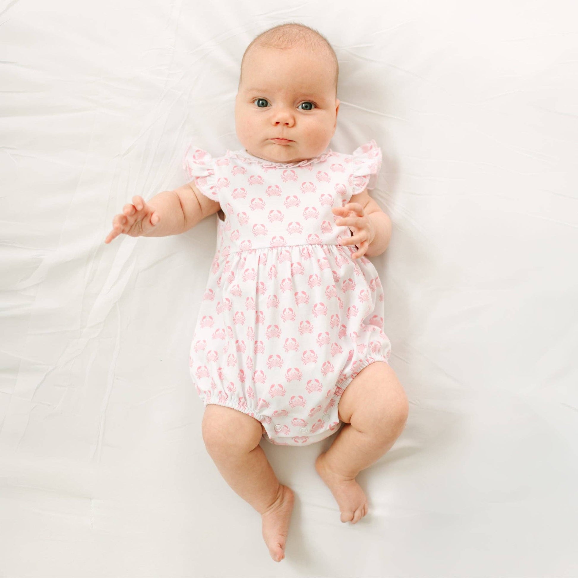 Little Crawlers Print Bubble - Pink Magnolia Baby