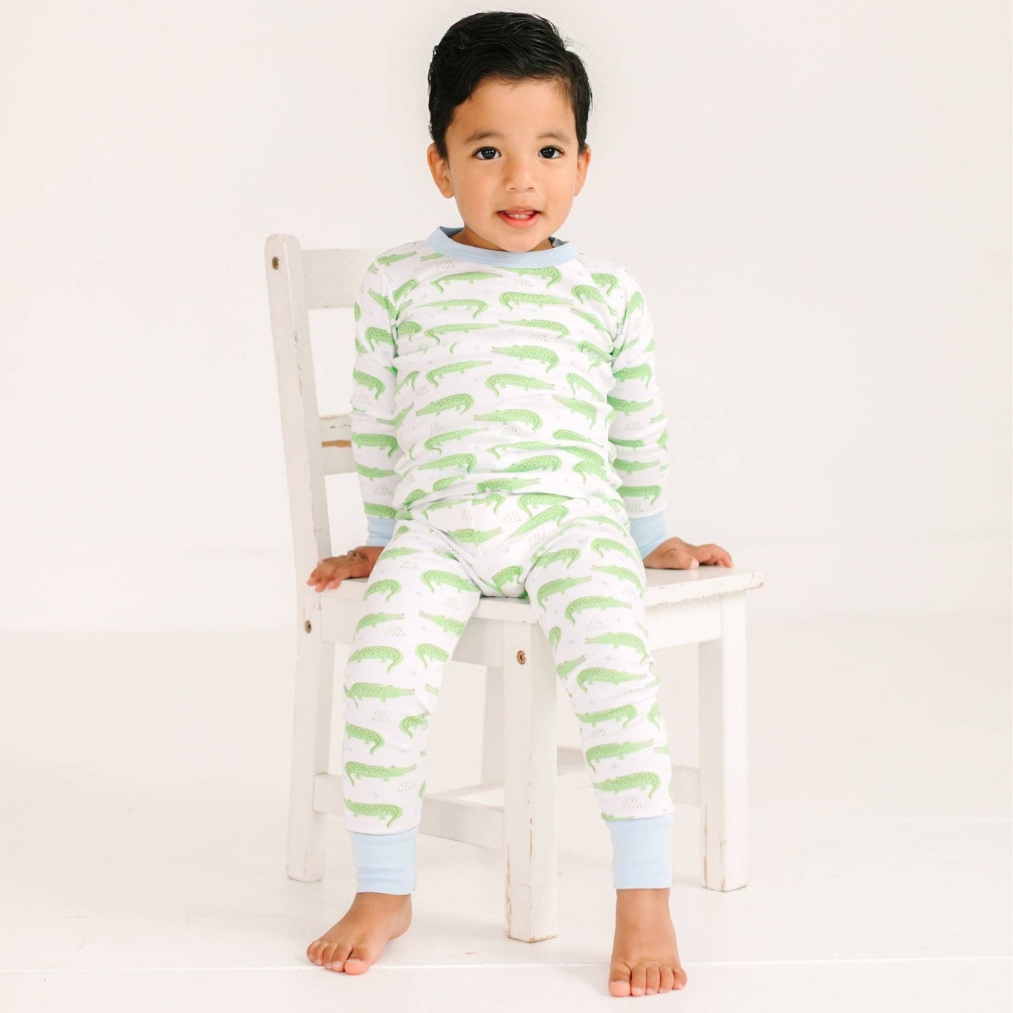 Bayou Baby Long Pajamas - Light Blue Magnolia Baby