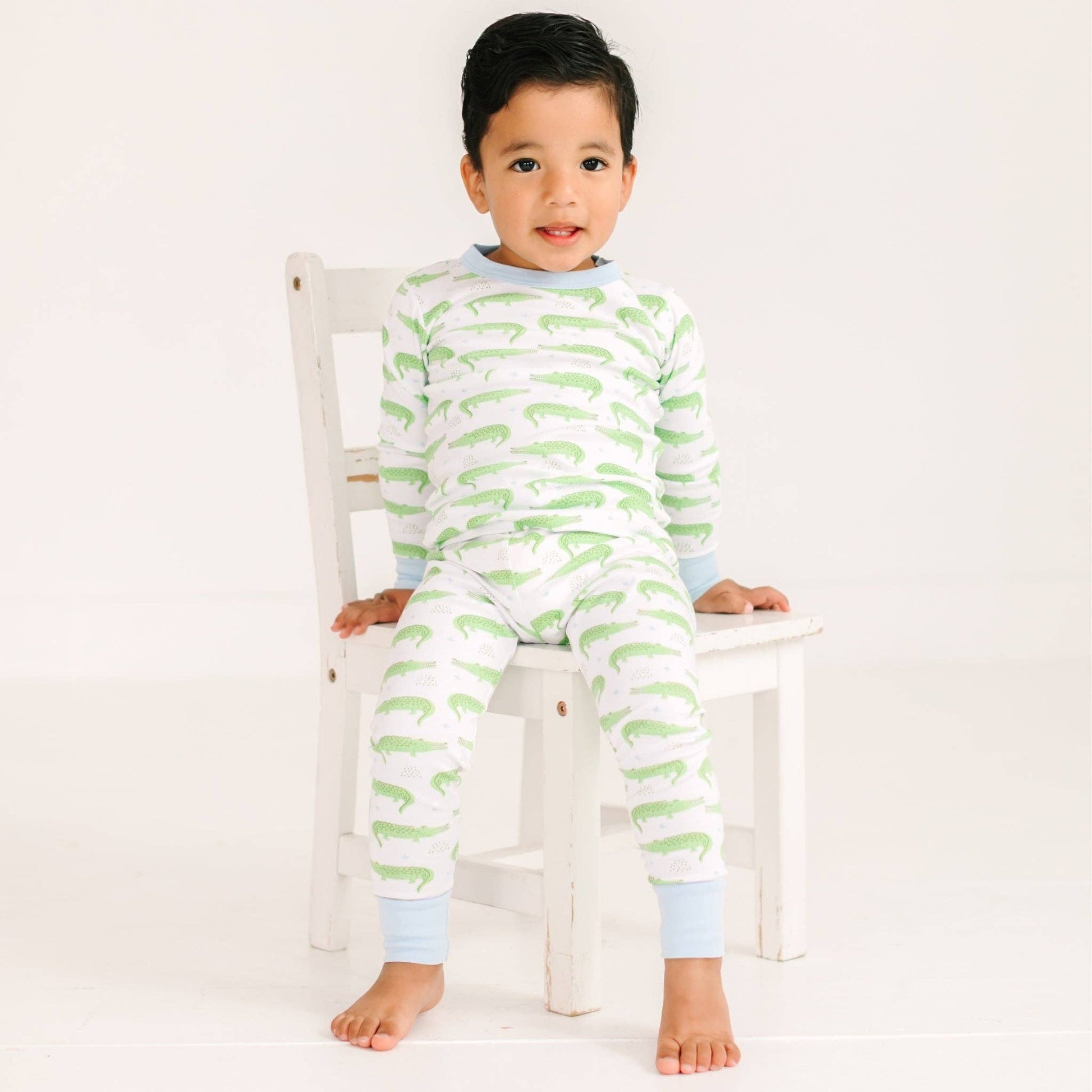 Bayou Baby Long Pajamas - Light Blue Magnolia Baby