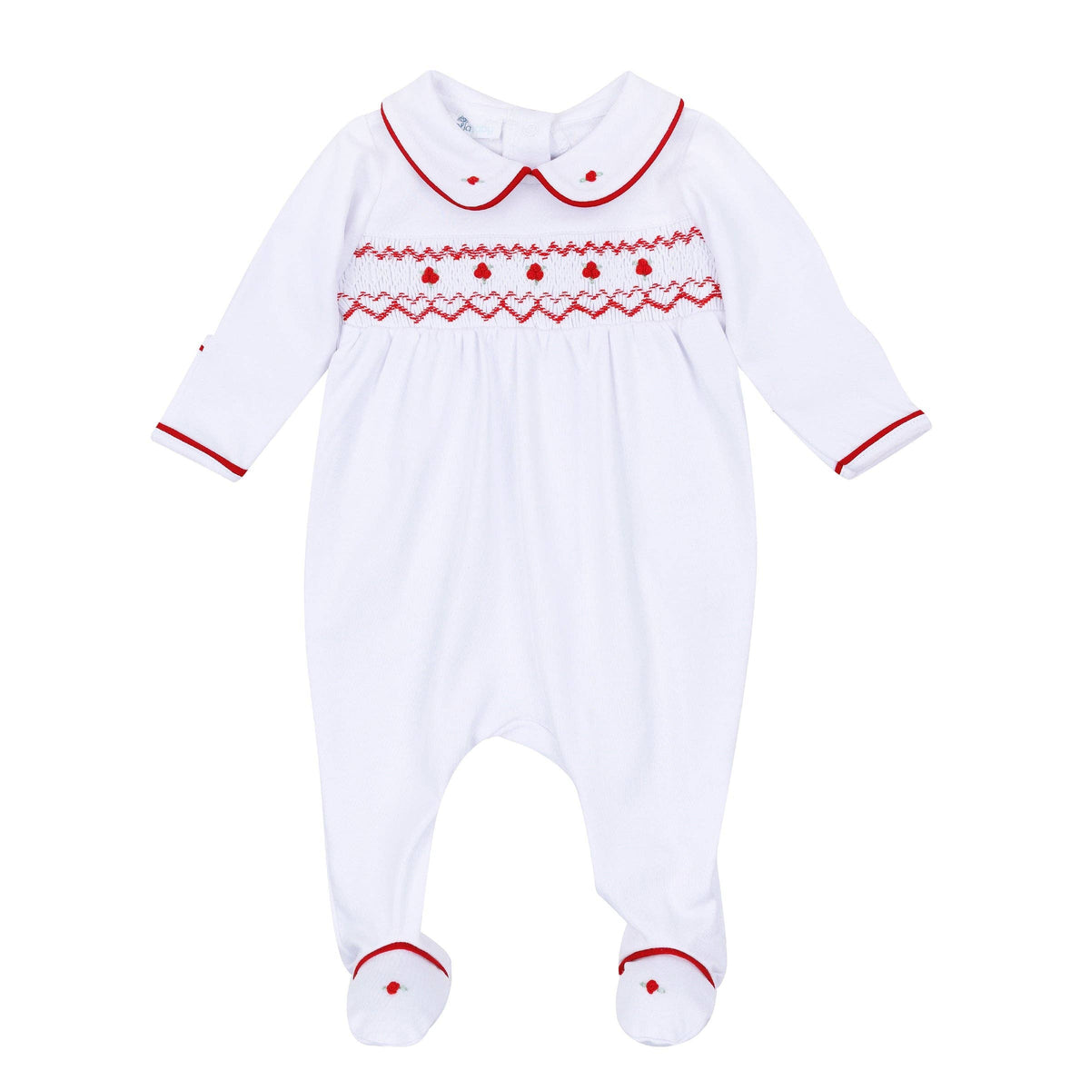 Holly Smocked Footie Magnolia Baby